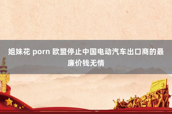 姐妹花 porn 欧盟停止中国电动汽车出口商的最廉价钱无情