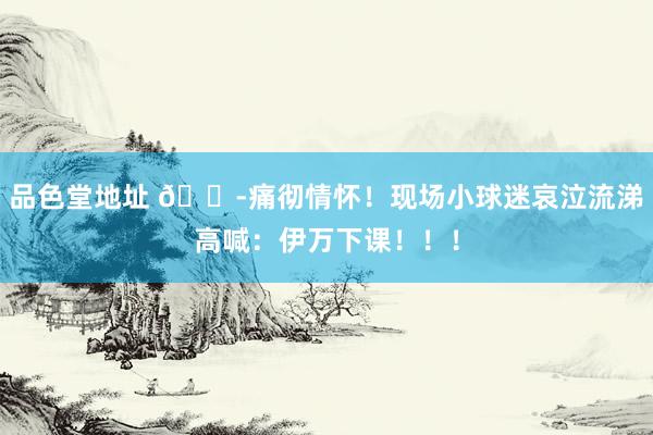 品色堂地址 😭痛彻情怀！现场小球迷哀泣流涕高喊：伊万下课！！！